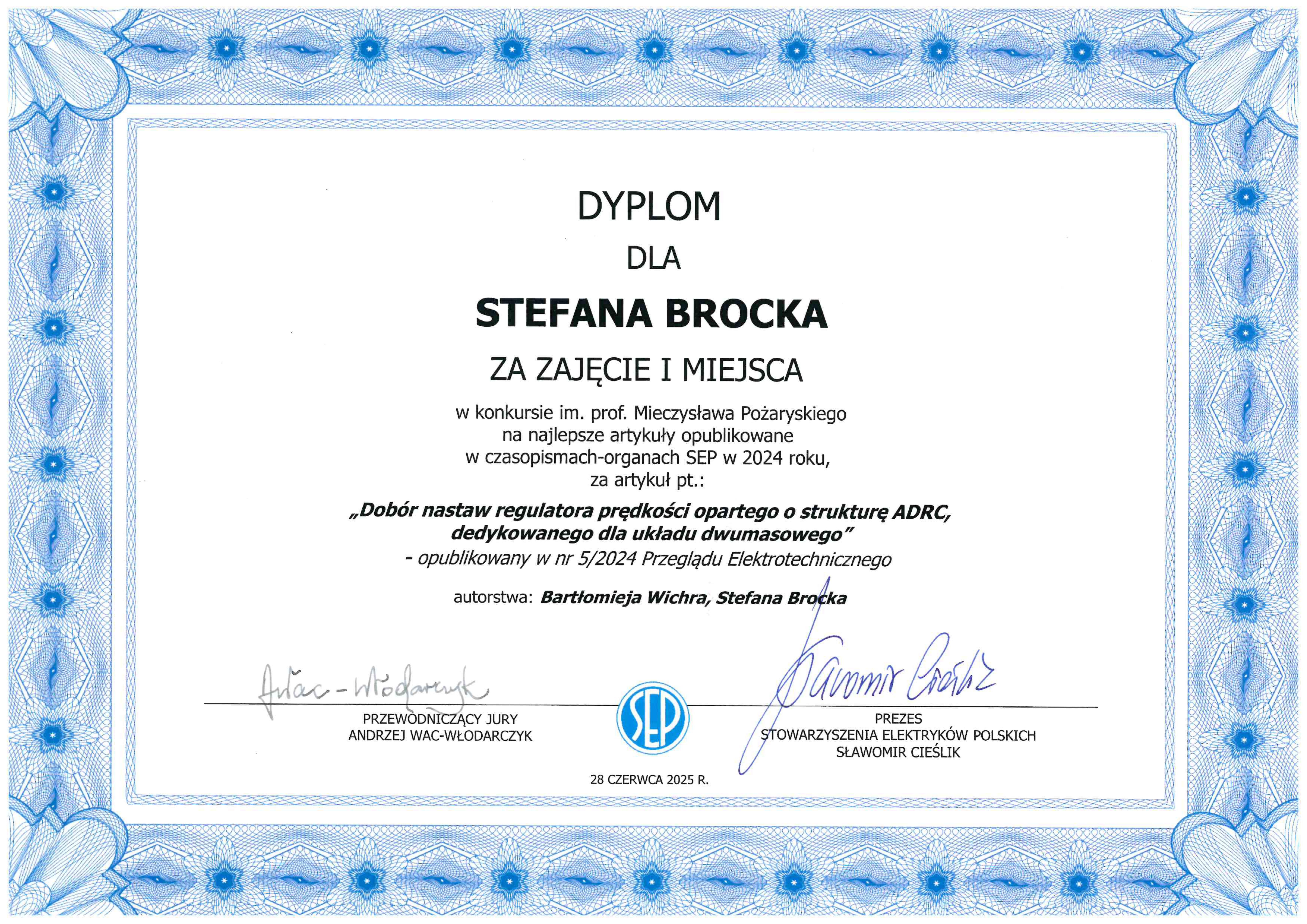Dyplom - Stefan Brock