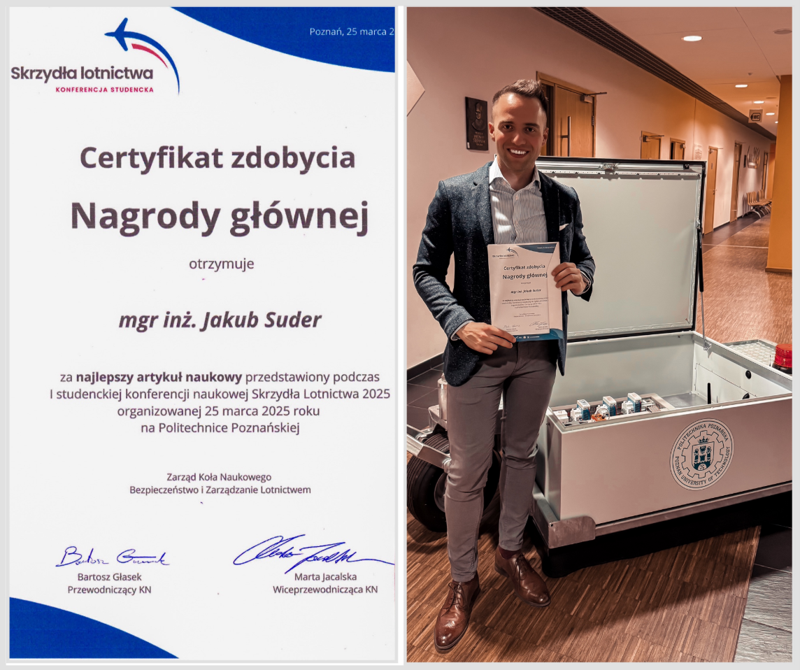 mgr inż. Jakub Suder, mgr inż. Kacper Podbucki, dr inż. Tomasz Marciniak oraz prof. dr hab. inż. Adam Dąbrowski nagrodzeni!