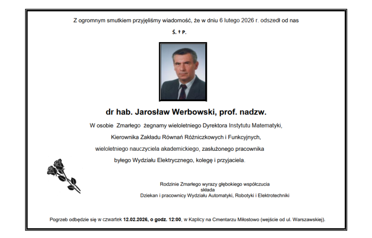 Jarosław Werbowski - nekrolog