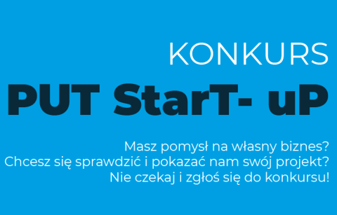 fragment plakatu konkursu PUT StarT- UP